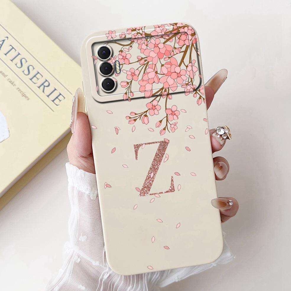 For Tecno Spark 8P Case Luxury Fashion Letters Flower Crown Back Cover For Spark 8P Techno Phone Case KG7H KG7 KG7n Funda Bumper