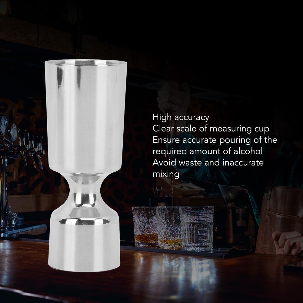 304 Stainless Steel Cocktail Jigger Dual Ounce Scales Stainless Steel Jigger  Bartending