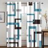 3D Black White Abstract Geometric Blocks Cube Red Window Curtains For Living Room Kids Bedroom Bathroom Kicthen Door Home Decor2