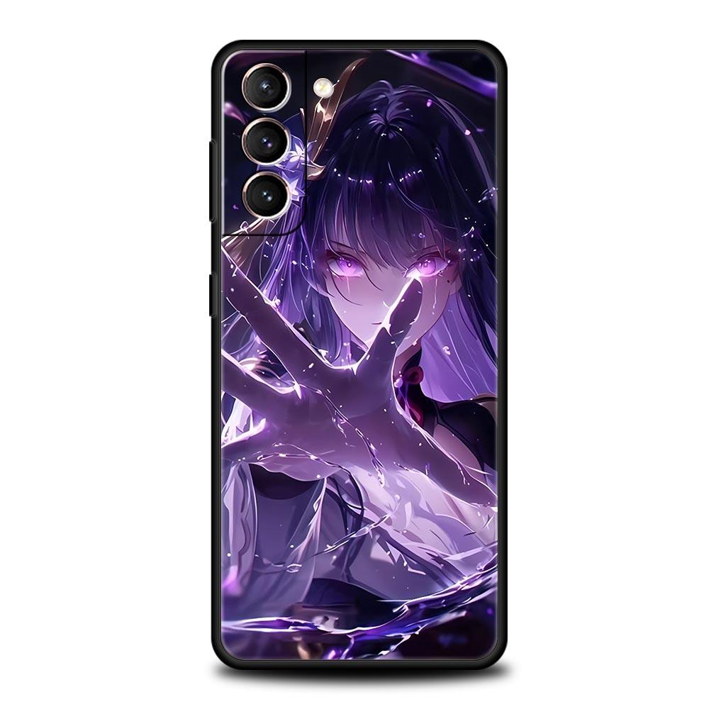 Raiden Shogun Genshin Impact Soft Phone Case For Samsung Galaxy S25 Edge S24 Plus S23 FE S22 S21 S20 Ultra 5G S10 Protect Cover