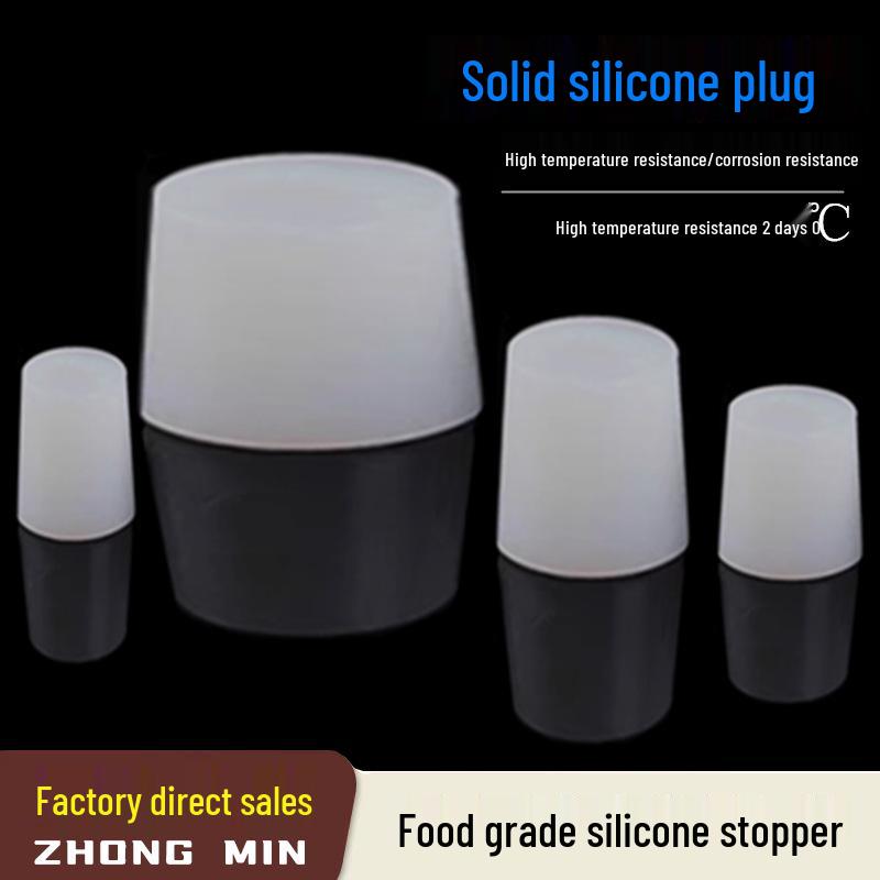 Food-Grade Silicone Stopper: Solid Rubber Plug for Wine Bottles, Erlenmeyer Flasks, Test Tubes, & More.
