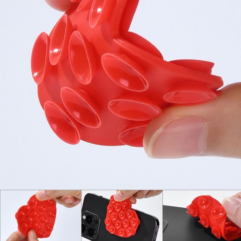 Suction Phone Case Mount,Silicone Phone Suction Grip for Smartphone AntiSlip Handsfree Mobile Holder