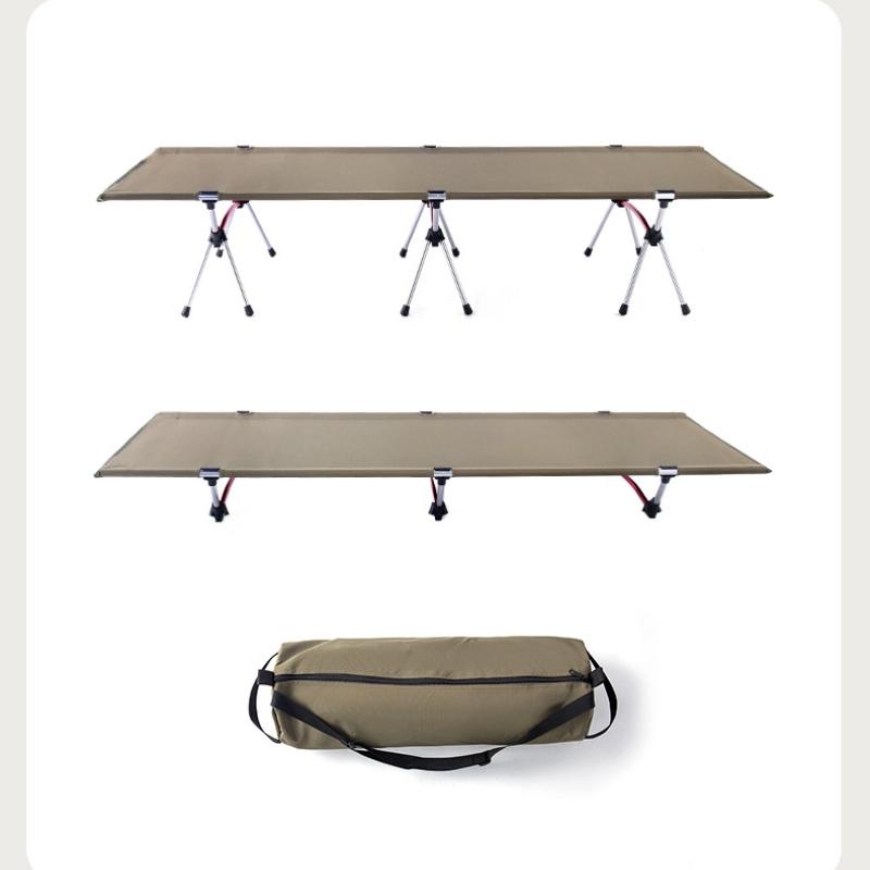 Outdoor March Aluminum Alloy Folding Bed Portable Camping Tent Single Bed Reclining Chair