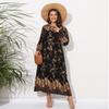 India-Middle East Plus Size Women's Spring Dress - Loose, Slimming Long Maxi for Malaysia