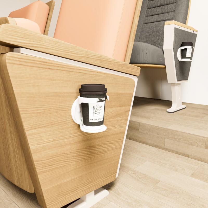 Platzsparender faltbarer Tassenhalter zur Wandmontage, runder Klebe-Tassenorganizer für Badezimmer, Küche, Schreibtisch