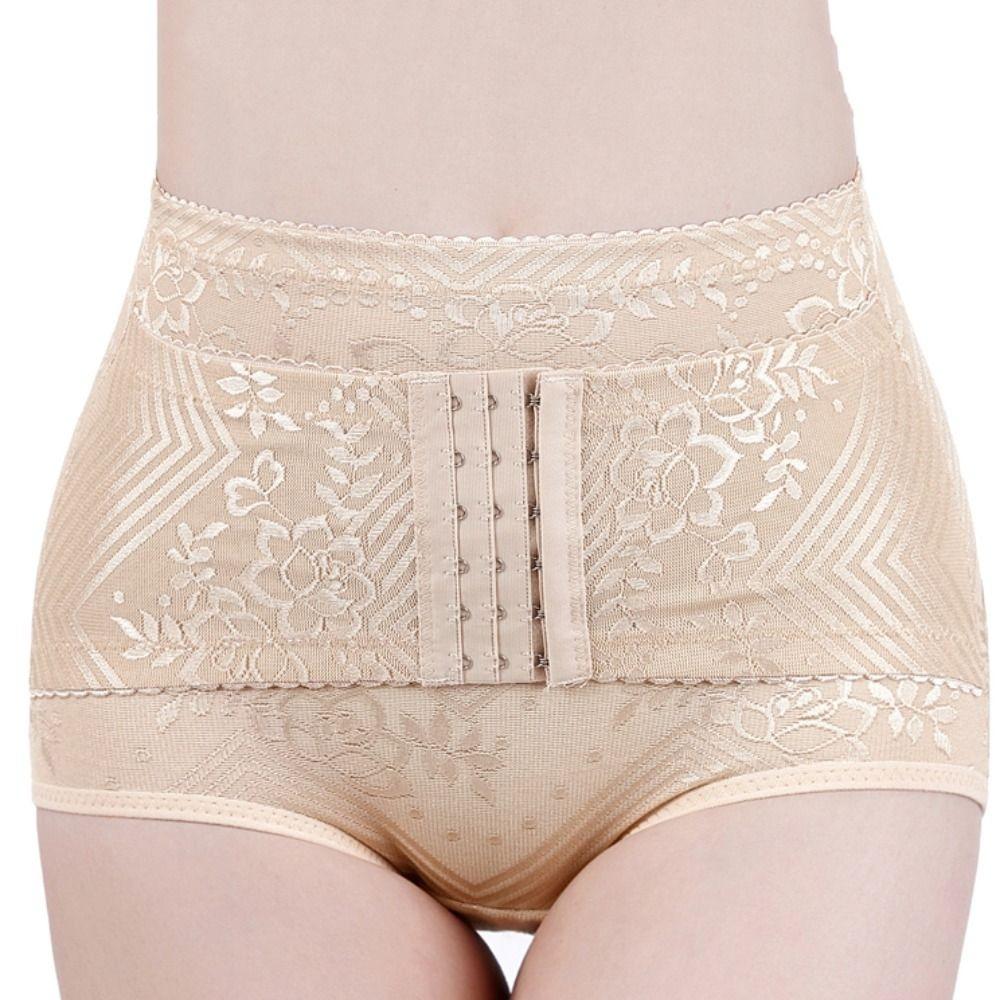 Lace Flower Postpartum Body Shapers Buckle Slimming Buckle Shapers Seamless Underwear Female