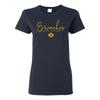 Central Oklahomas Bronchos Thin Script Womens T-Shirt - Navy