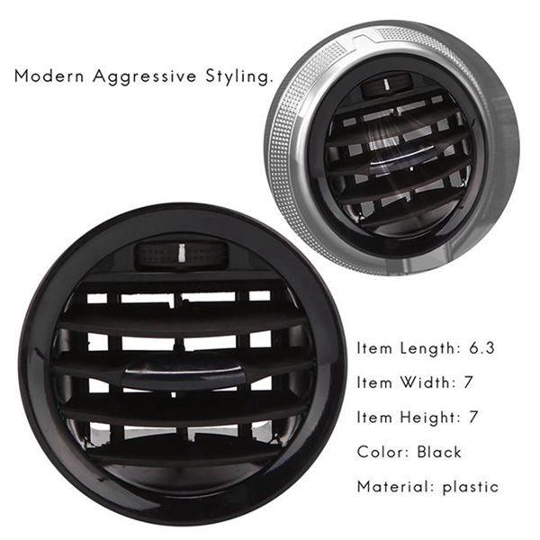 Set of 10 Black Plastic Air Conditioning Vents Compatible with Opel Vauxhall