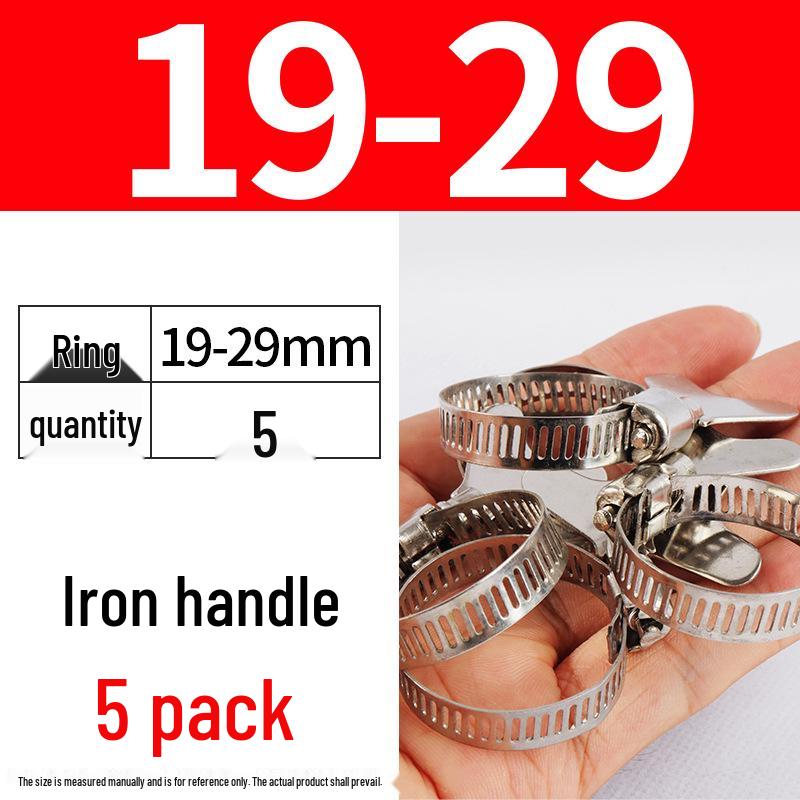 Nerezová hadicová spona, ručně utahovací páska pro vodní a vzduchové potrubí