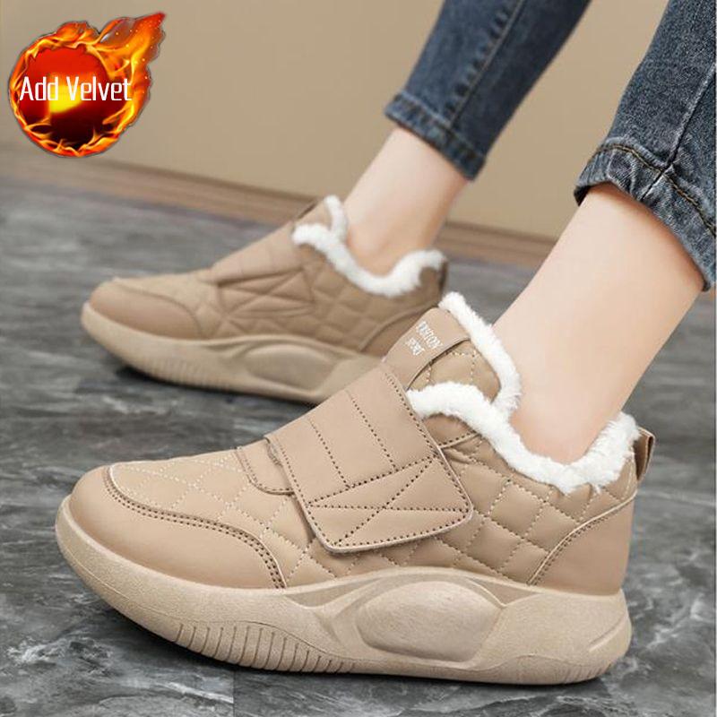 

Водонепроницаемые Кожаные Зимние Ботинки на Платформе с Круглым Носком для Женщин Зимние Утепленные New Rock Высокое Качество 2025 Новинка в Женской Обуви Распродажа 40