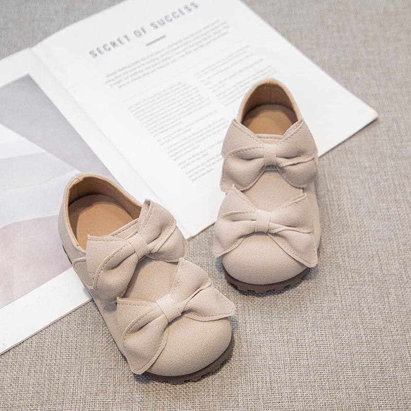 

Girls shoes Korean velvet leather Birkenstocks double bow princess shoes 2025 autumn new children s soft-soled non-slip shoes 26-30 yards FCL shot 50 pairs