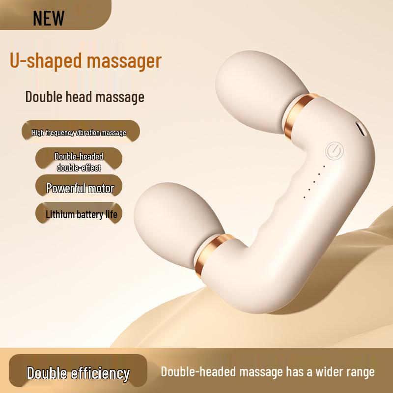 U-Shaped Dual-Head Multifunctional Muscle Relaxation Massager - Portable Vibration Cervical Massager