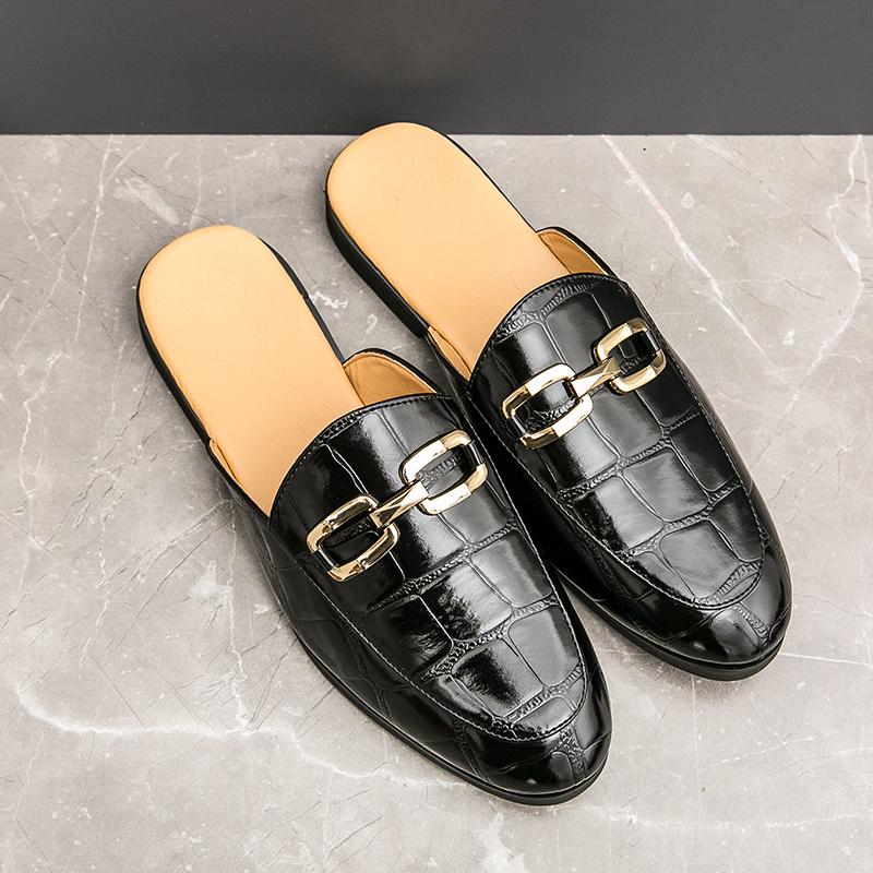 Sommer Neue Herren Halbschuhe Fahrschuhe Männlich Alligatormuster Lässige Pantoletten Mokassins Atmungsaktive Penny Loafers Zapatos Hombre