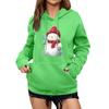 Women's Winter Christmas Printed Pullover Hooded Sweatshirt Fleece Long Sleeve Sweatshirt