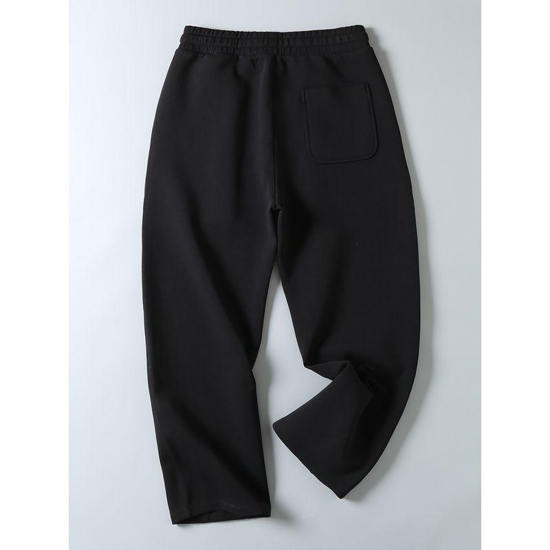 Designer-Style Autumn Loose Wide-Leg Comfortable Sports Casual Space Cotton Curved Sweatpants for Men, Original Foreign Trade Surplus