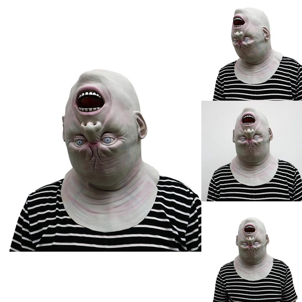 Creepy Latex Upside Down Full Head Mask Perfect For Halloween Costume Parties