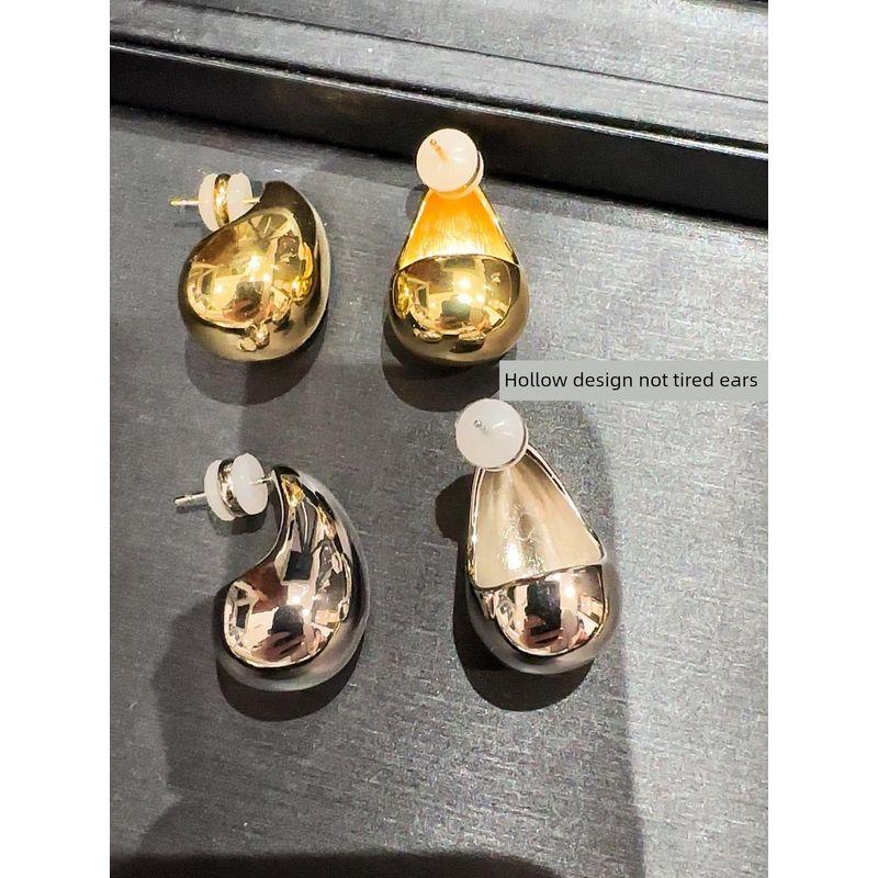 Water Drop Earrings Veneer Ear Earrings 925 Silver Needle Anti-Allergy Fancy Graceful Earrings Female Fashion Ins Earrings
