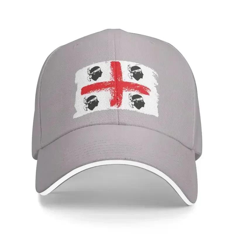 Punk Italy Sardinia Coat Of Arms Baseball Cap for Unisex Women Adjustable Sardegna Flag Four Moors Dad Hat Outdoor