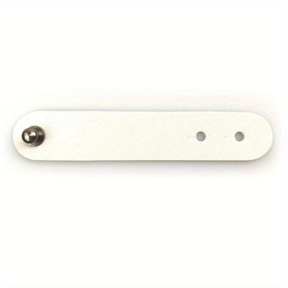 

5 шт. кожаный кабель для сматывания кабеля, зарядный кабель, USB-кабель, комплект для хранения, кожаный ремень с регулируемой пряжкой и отверстием 5Pcs белый