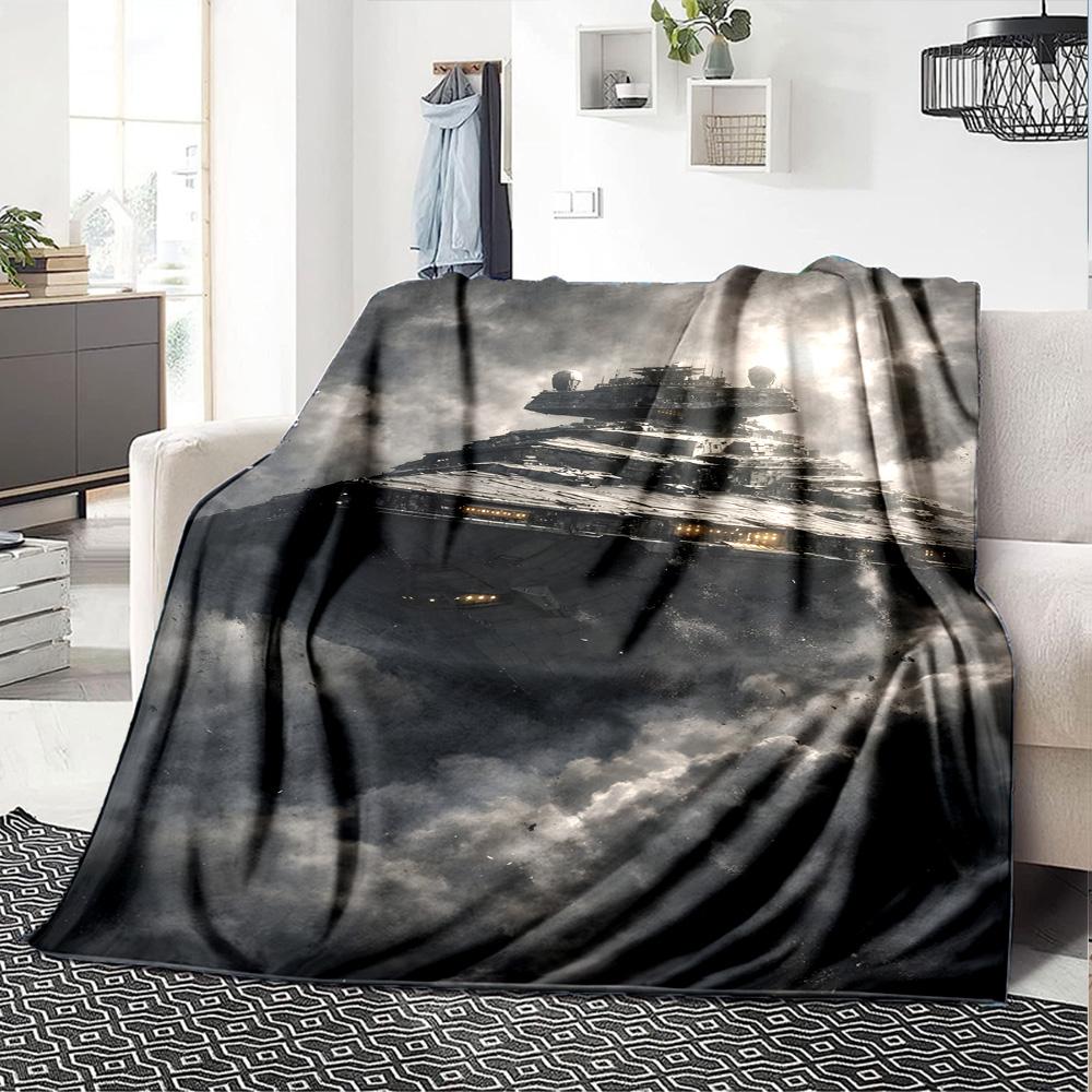 Star Wars Blanket Warmthful Decor Perfect for Chair Livingroom Seaside Four Seasons Multipurpose Playful Design Best Holiday Gift for Friends Family