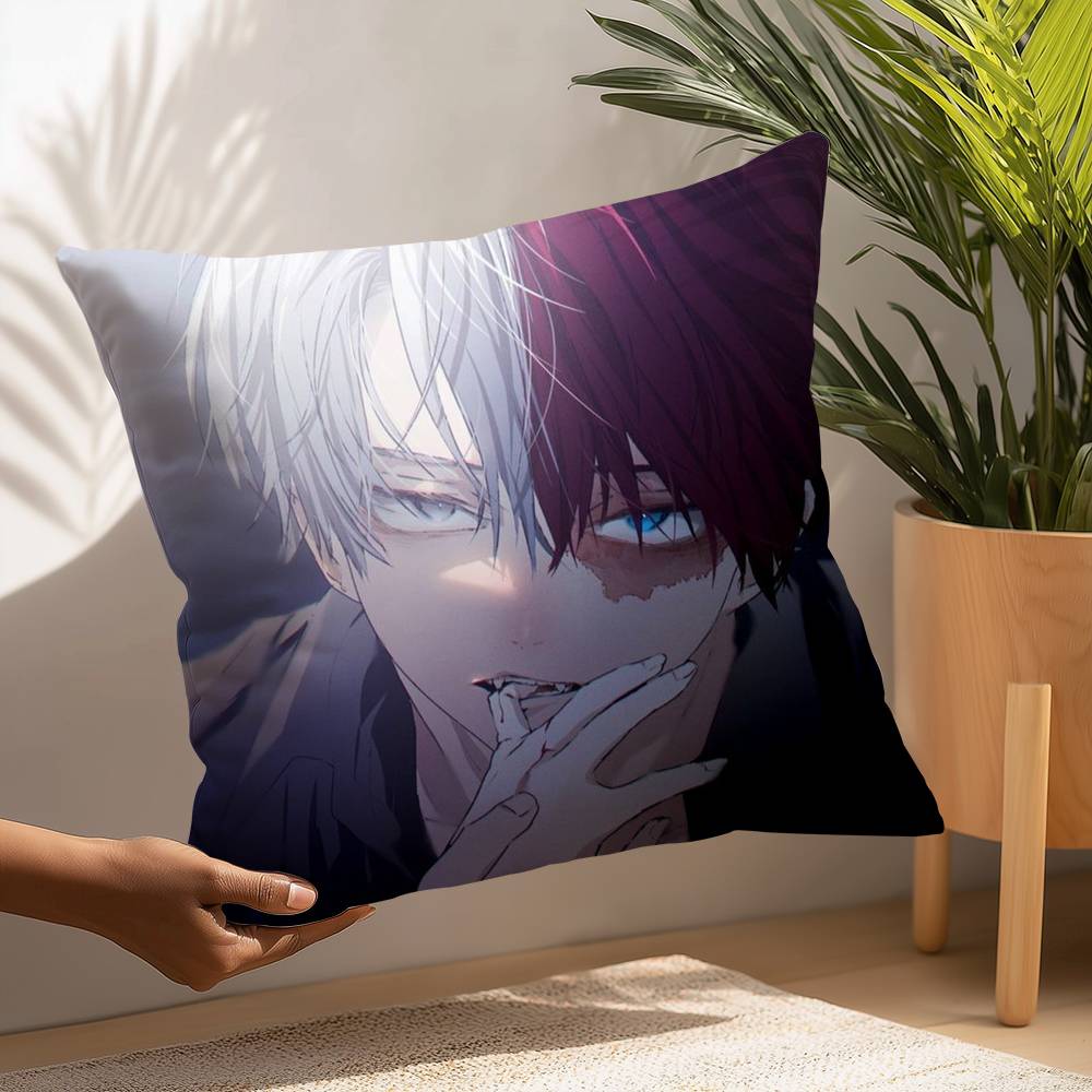 Kawaii Shoto Todoroki Chibi Pillow Case Plush Fabric Soft  Pillowcase Double Sided Print Cushion Cover Household Gifts