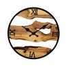 Wood Wall Clock Wall Decor Home Decoration Farmhouse Wood Grain Creative Quiet Decorative Clock for Kitchen Kids Room Bedroom