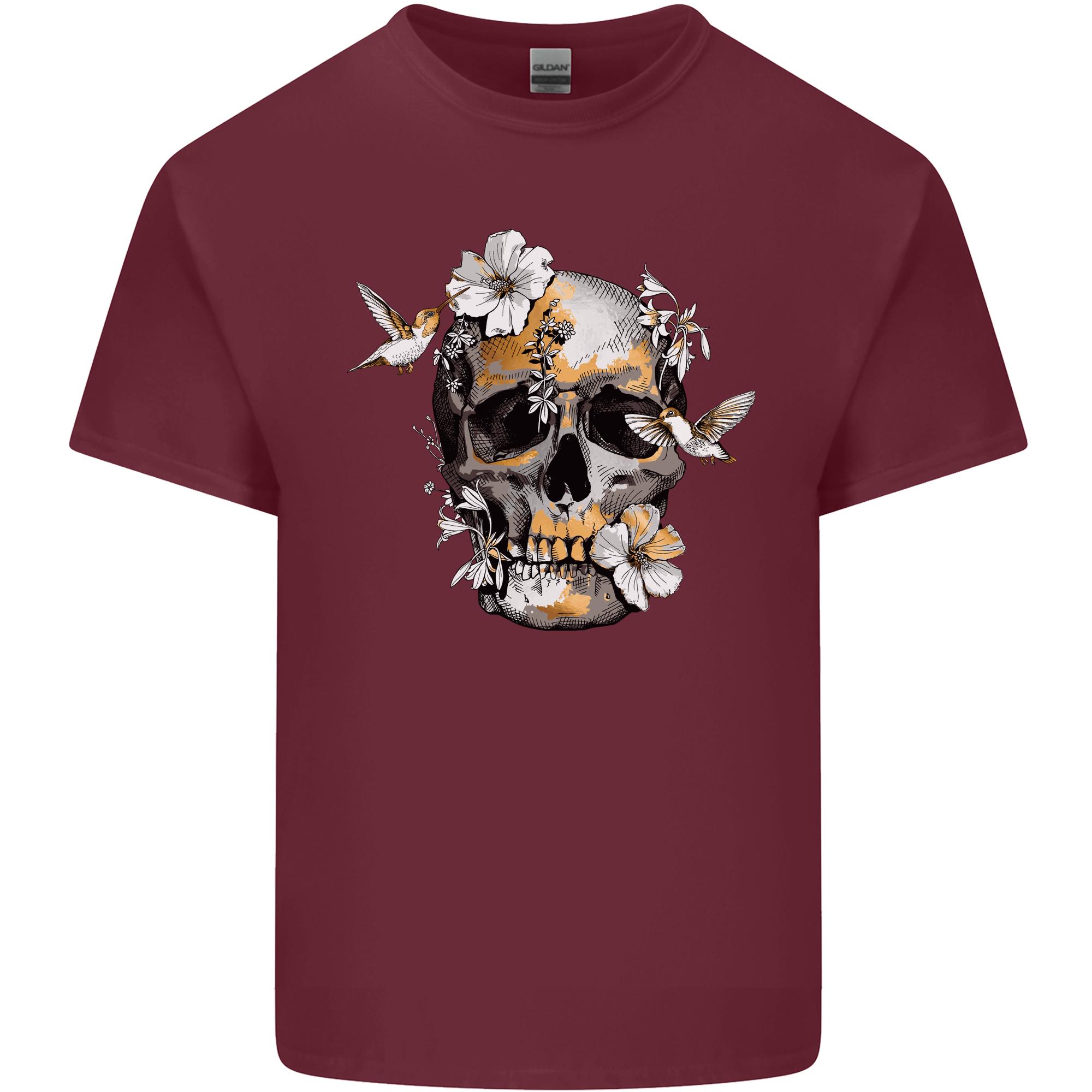 Wildlife Spring Skull Unisexs Light Cotton TShirt S