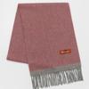 RECLOW RECLOW 100% Wool Two-Tone Pink Color Block Muffler