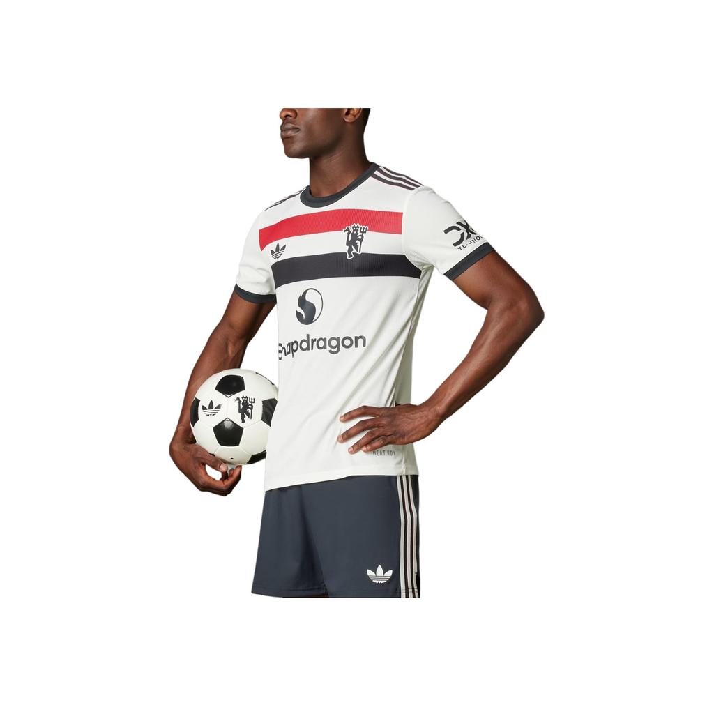 Adidas Originals SS24 24/25 Third Authentic Jersey Manchester United Series Round Neck Letter Short Sleeve Football Shirt Men Jersey Gray White IY7814