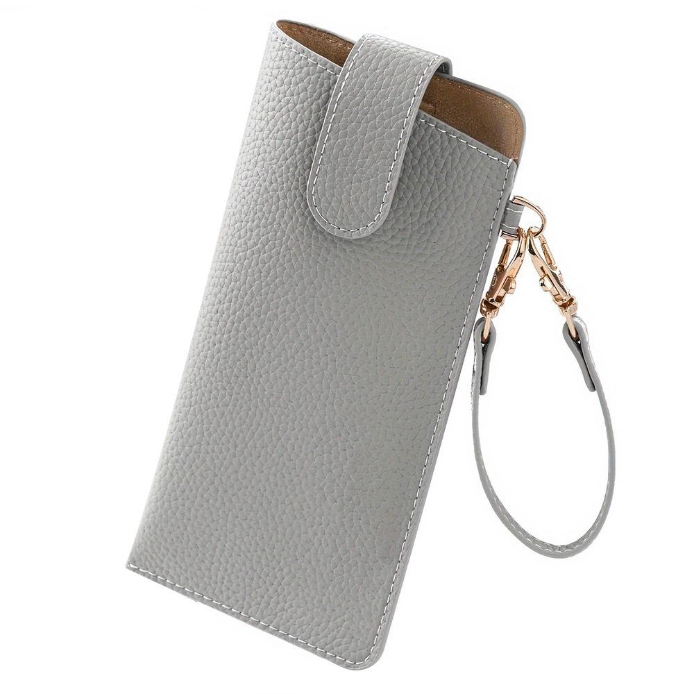PU Leather Sunglasses Storage Bag Solid Color Hanging Sunglasses  Eyewear Accessories