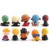 Sada 10 ks Anime One Piece Figurky Hračky Luffy Roronoa Zoro 4cm Q Verze Akční Figurka Kawaii Panenka Dekorace do Auta PVC Model Dárek