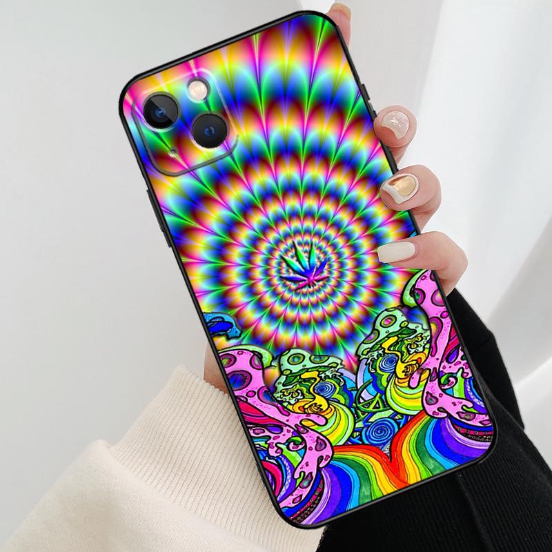 Psychedelic Trippy Art Phone Case For iPhone 17 Pro Max 14 13 12 11 15 16 Pro Max mini 16 15 Plus 16e 17 Air Cover