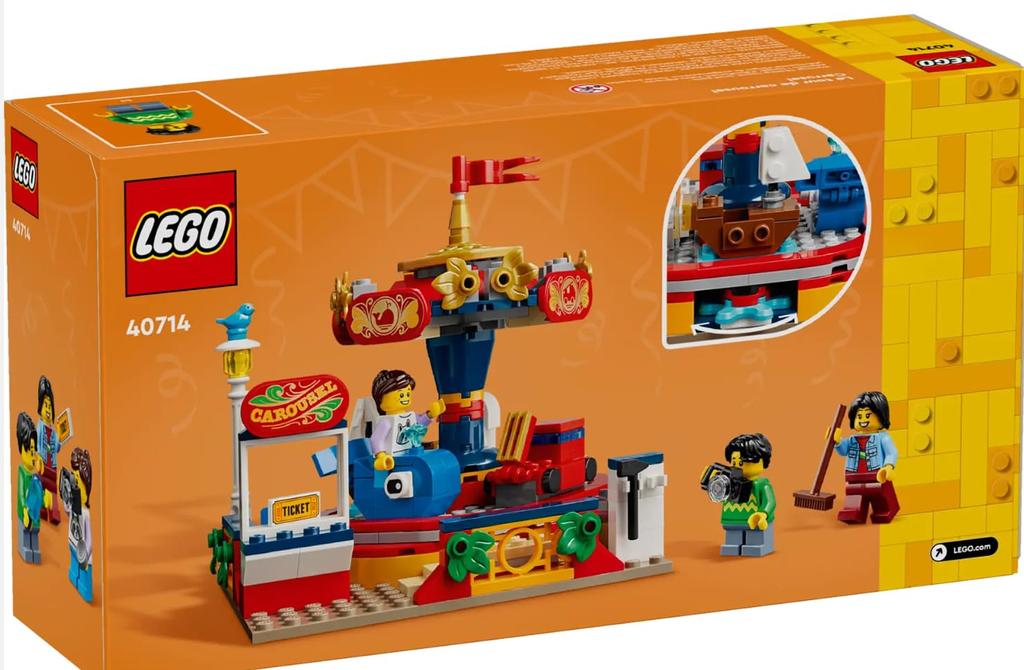 LEGO Herní sada do zábavního parku 40714 Kolotoč pro děti od 8 let