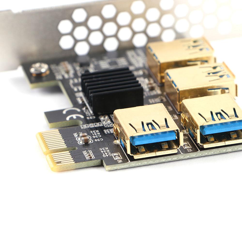 BTC Devices Multiplier Hub Adapter PCI Express Riser Card Expansion Card For Bitcoin Mining Miner