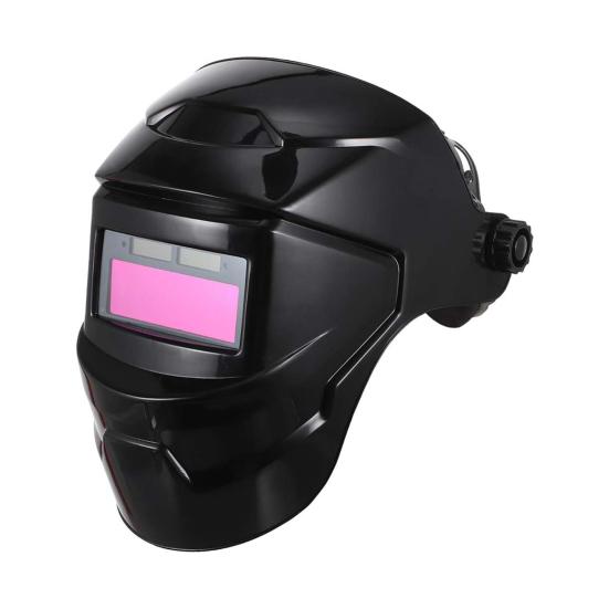 Solar Powered Auto Darkening Welding Helmet with LCD Lens 180-Degree Adjustable Heat-Resistant Welder Helmet