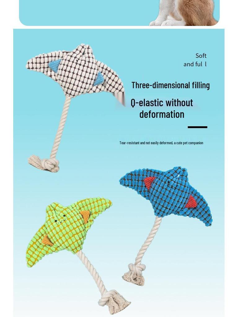 Ocean Pet Teething Toy: Bite-Resistant, Sounding Dog Doll for Small Dogs, Boredom Relief