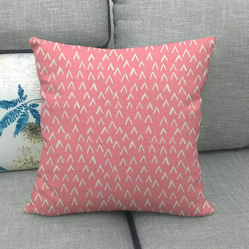 Simple Geometric Patterns Digital Printing Short Plush Pillow Covers For Car Sofa Office Cushion Cover Home Goods 60X60Cm