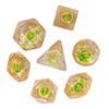 Cusdie Cute Mushroom Dice Set D&D 7Pcs D4 D6 D8 D10 D% D12 D20 DND Polyhedral Dice for Role Playing Game Table Games TRPG