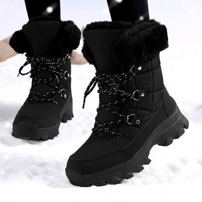 Hohe Schneestiefel Damen neu Winter rutschfest warm gefüttert verdickt Nordost Outdoor Ski Baumwollschuhe