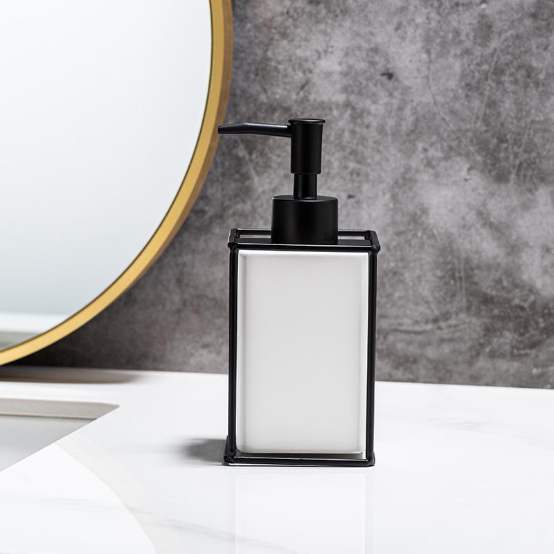 Home Ceramic Hand Sanitizer Bottle Matte Wrought Iron Bathroom Shower Gel Is Bottled and Pressed Into Soap Bottle Bathroom