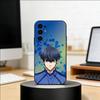 Blue Lock Yoichi Isagi Phone Case Black Silicone Soft For Samsung S25,S24,S21,S22,S23,S30,Ultra,S20,Plus,Fe,Lite