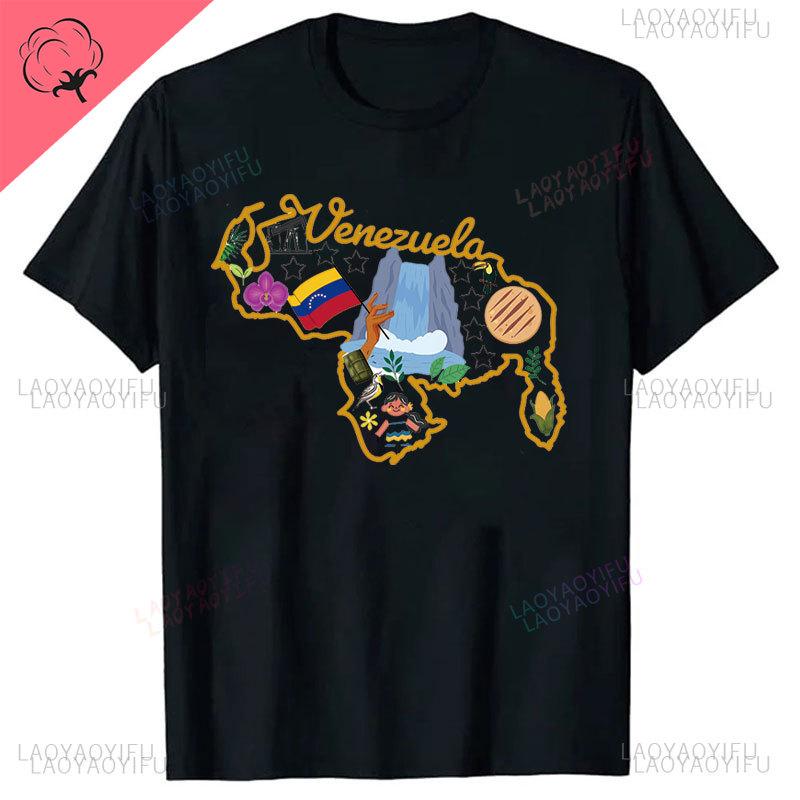 Venezuela T Shirt Women Printed T-shirt Tops Premium Camisetas New Arrival Street Fashion Round Neck High Quality Cotton