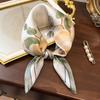 Elegant Kapok Silk Scarf Women's Spring Fashion Light Luxury Versatile Mulberry Silk Small Scarf Plain Crepe Satin 53 Square Scarf