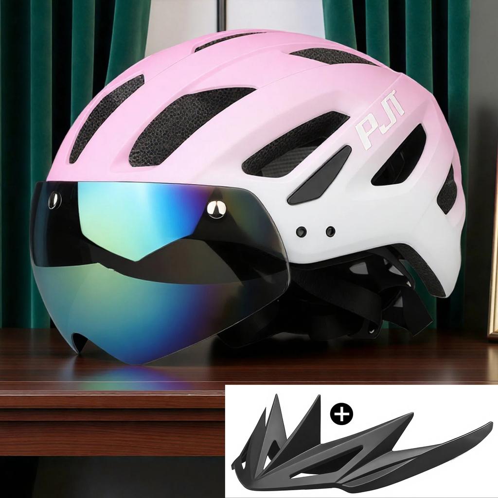 Pjt New Cycling Helmet Light Road Mtb Mountain Bike Bicycle Goggles / Sun Visor Helmet L For Men Women Sun Visor Bicycle Helmet