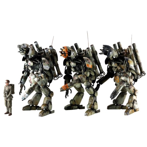 Kaiyodo ARTPLA Maschinen Krieger Final Hunt Set & Jerry Can Uncle 1/35 Scale Unpainted Plastic Model Kit