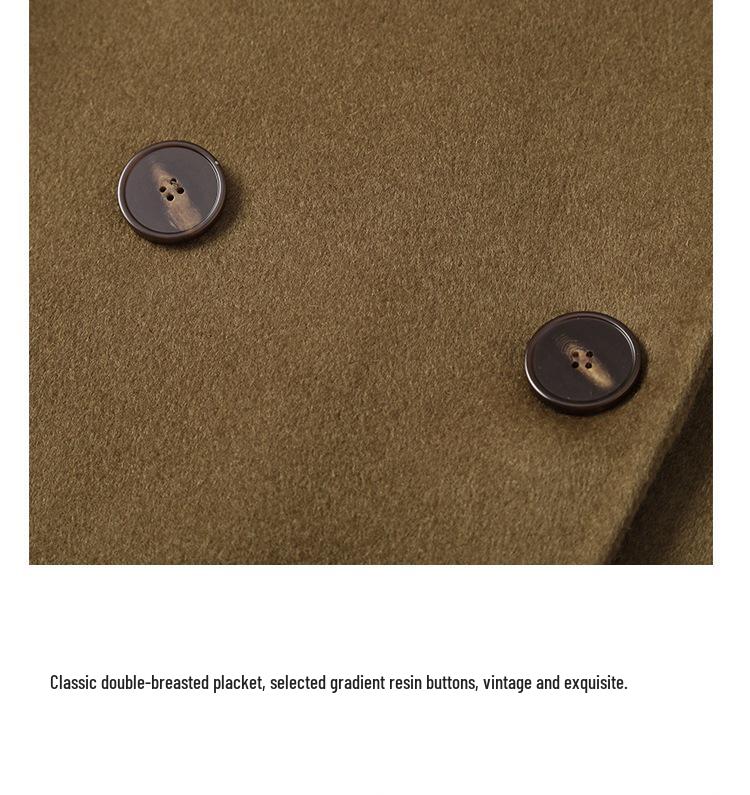 Autumn/Winter Loose Double-Sided Wool Coat - Women's Korean Double-Breasted Camel Coat