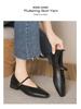 2023 Retro Low-Heeled Mary Jane Shoes: Square Toe, Soft Leather, Shallow-Mouth with Buckle Design for Women