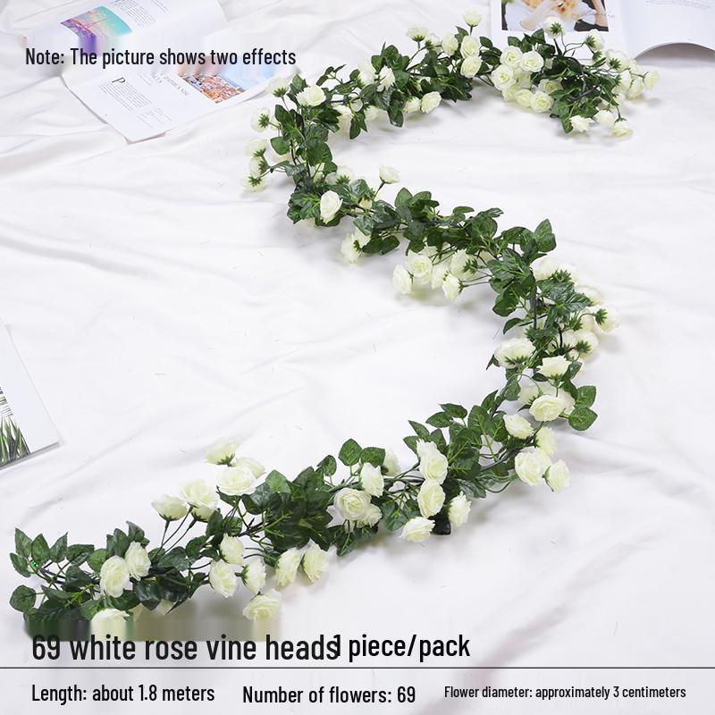 Artificial Rose Vine Floral Ceiling Decor