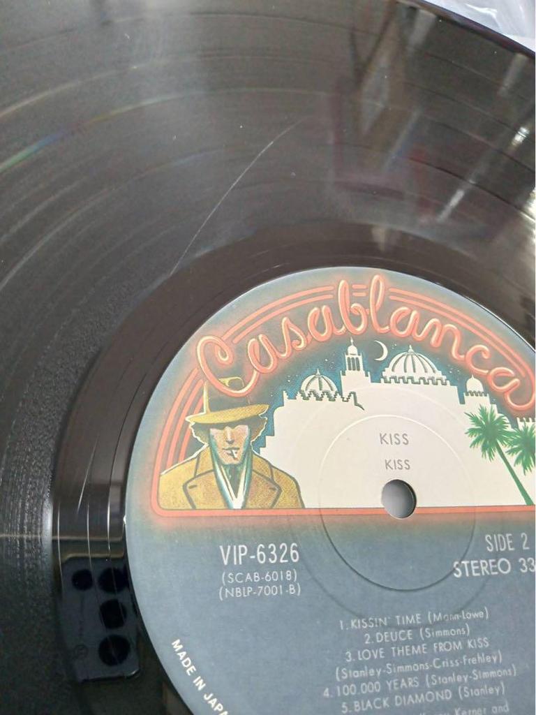 [USED] LP Record KISS Kiss Messenger from Hell Kiss First