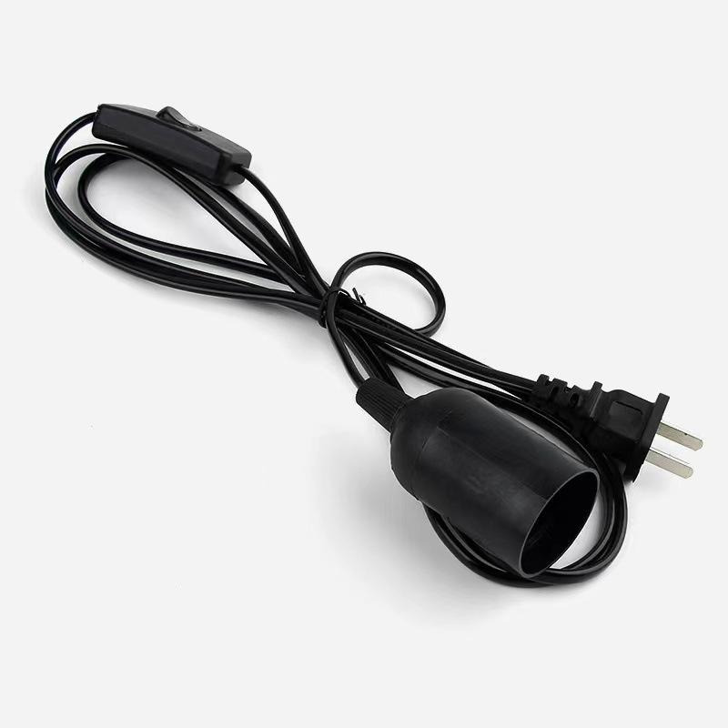 Lamp Base Holder Power Cord Cable 1.8m E27 EU Hanging Pendant LED Light Fixture Lamp Bulbs Socket Cord Adapters With Switch 220V